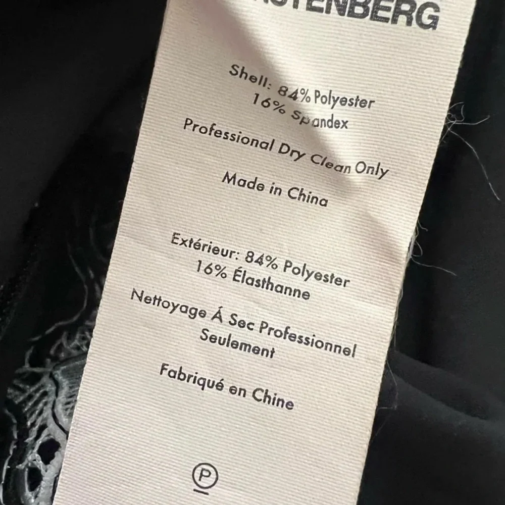 Diane von Furstenberg black and white macramé floral Guipure lace dress Size 2 - Picture 10 of 14